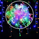 elvesmall Christmas lights waterfall outdoor decoration 5M droop 0.4-0.6m led lights curtain string lights party garden eaves decoration