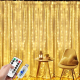 3M LED Curtain Fairy String Lights Remote Control USB New Year Garland Holiday Lamp For Home Bedroom Window Christmas Decoration