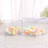 24Pcs Candy Boxes Transparent Square Design Party Favors Gift Boxes for Birthday