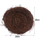 elvesmall 8-25cm Nature Bird Nest Easter Decoration DIY Handmade Craft Birds Nest for Easter Party Home Garden Decoration