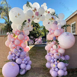 elvesmall 152pcs Macaron Purple Balloons Garland Arch Kit Wedding Decoration 3D Butterfly Ballon Globos Baby Shower Birthday Party Decor