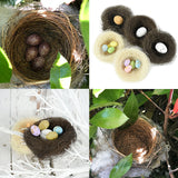 elvesmall 8-25cm Nature Bird Nest Easter Decoration DIY Handmade Craft Birds Nest for Easter Party Home Garden Decoration