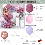 elvesmall 152pcs Macaron Purple Balloons Garland Arch Kit Wedding Decoration 3D Butterfly Ballon Globos Baby Shower Birthday Party Decor