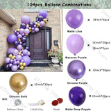 elvesmall 152pcs Macaron Purple Balloons Garland Arch Kit Wedding Decoration 3D Butterfly Ballon Globos Baby Shower Birthday Party Decor