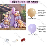 elvesmall 152pcs Macaron Purple Balloons Garland Arch Kit Wedding Decoration 3D Butterfly Ballon Globos Baby Shower Birthday Party Decor