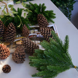 elvesmall 5 Pcs Artificial Plants Pine Branches Christmas Tree Accessories DIY New Year Party Decorations Xmas Ornaments Kids Gift A4520