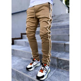 Spring and autumn tooling pants men's tide brand stretch multi-pocket reflective straight sports fitness leisure trousers Sweatpants