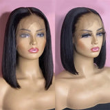 Straight Synthetic HD Lace Front bOB Wig Black Pelucas Simulation Human Hair Lacefront Wigs For Women 1016 inches Long RXG91648150923