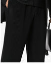 Miyake Pleated men's casual straight pants harem pants trend loose nine points running track pants men 2005 LJ201222