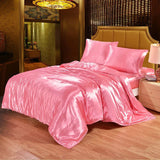 Pieces 4 Bedding Set Luxury Satin Silk Queen King Size Bed Set Comforter Quilt Duvet Cover Flat and Fitted Bed Sheet Bedcloth LJ201128574518