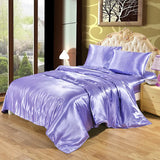 Pieces 4 Bedding Set Luxury Satin Silk Queen King Size Bed Set Comforter Quilt Duvet Cover Flat and Fitted Bed Sheet Bedcloth LJ201128574518