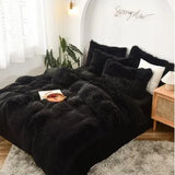 New Velvet Bedding Sets Mink Four Piece Set Plush Crystal Coral Velvet Quilt Cover Sheet Pillow Case Comforters Quilt Bed Suits