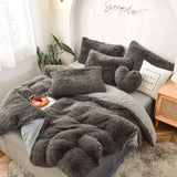 New Velvet Bedding Sets Mink Four Piece Set Plush Crystal Coral Velvet Quilt Cover Sheet Pillow Case Comforters Quilt Bed Suits