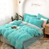 New Velvet Bedding Sets Mink Four Piece Set Plush Crystal Coral Velvet Quilt Cover Sheet Pillow Case Comforters Quilt Bed Suits