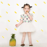 Ice cream printed baby girls dress INS hot summer kids skirts children tutu dresses babies clothing