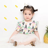 Ice cream printed baby girls dress INS hot summer kids skirts children tutu dresses babies clothing