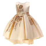 Summer Children Clothing Girls Dresses Size 2-10 Years Baby Dress Kids Bow Flower Clothing Princess Costume Girls Party Dress Y19061701