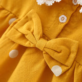 Toddler Kids Baby Girl Children Clothes Autumn Winter Long Flare Sleeve Polka Dot Print Dress Princess Dresses Girls Outfits LJ200923