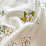 elvesmall Sage Green Wildflowers Bedding Set