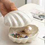 elvesmall Clam Shell Ceramic Jewelry Storage