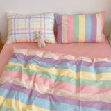 elvesmall Pastel Rainbow Bedding Set