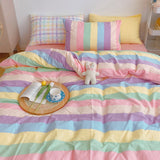elvesmall Pastel Rainbow Bedding Set