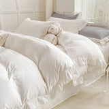 elvesmall Soft Crumpled Ruffle Bedding Set