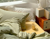 elvesmall Two Toned Morandi Color Bedsheet Set