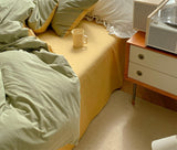 elvesmall Two Toned Morandi Color Bedsheet Set