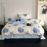 elvesmall Vintage Butterflies Y2K Aesthetic Bedding Set