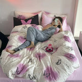 elvesmall Vintage Butterflies Y2K Aesthetic Bedding Set