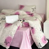 elvesmall Vintage Butterflies Y2K Aesthetic Bedding Set