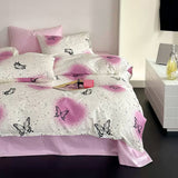 elvesmall Vintage Butterflies Y2K Aesthetic Bedding Set