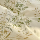 elvesmall Vintage Pale Floral Print Bedding Set