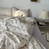 elvesmall Vintage Grandmacore Floral Print Bedding Set