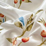 elvesmall Vintage Red Berries Print Bedding Set