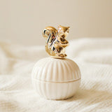elvesmall Elegance Animal Figurine Handle Jewelry Storage Jar