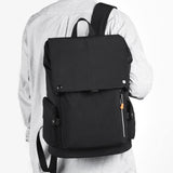 elvesmall Men OxFord Cloth Large Capacity Contrast Color Casual Fashion Travel 14 Inch Laptop Bag Backpack With USB Charging