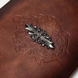 elvesmall Men Faux Leather Retro Rivet Fashion Handcarry 6.3 Inch Phone Envelope Bag Clutch Bag Wrist Bag