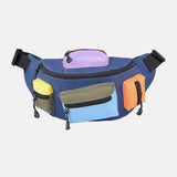 elvesmall Men Oxford Cloth Casual Fashion Multi-pocket Sport Outdoor Waist Bag