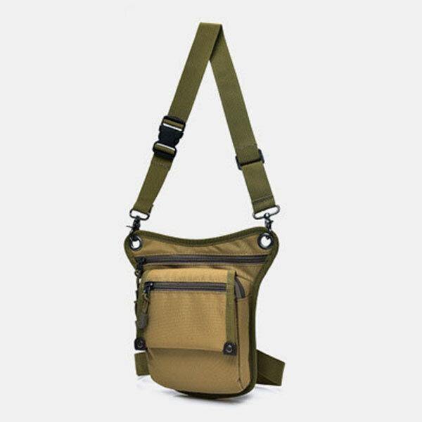 elvesmall Men Nylon Camouflage Tactical Outdoor Sport Multifunction Waterproof Waist Bag Leg Bag Shoulder Bag For Riding