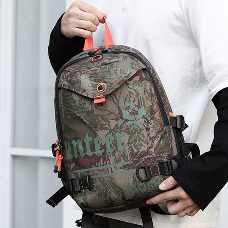 elvesmall Men Nylon Multifunctional Tactical Outdoor Riding Climbing Sport Backpack
