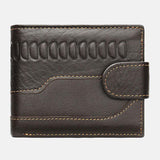 elvesmall Men Genuine Leather Cowhide Retro 8 Cards Slot License Card Bag Wallet
