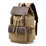 elvesmall Men's Canvas Casual Backpack Laptop Bag