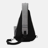 elvesmall Unisex Nylon Light Weight Contrast Color Casual Outdoor Travel Multi-carry Shoulder Bag Crossbody Bag Chest Bag