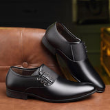 elvesmall 46 Leather Business 45 Formal Pointed Shoes - Professional Elegance for Men