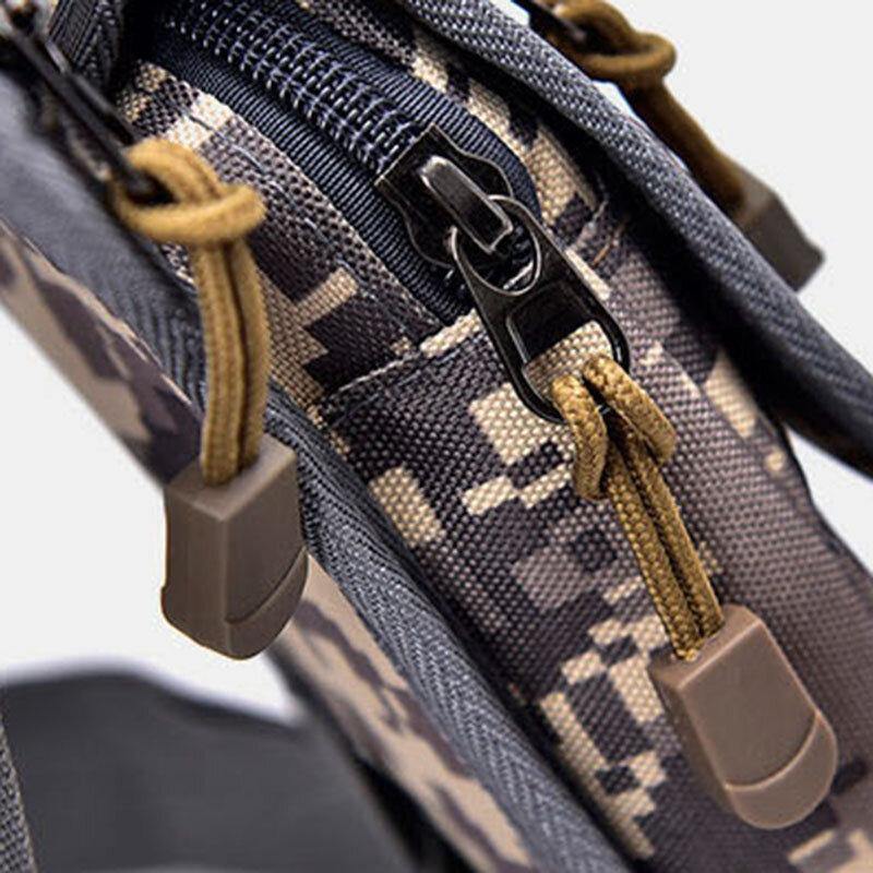 elvesmall Men Nylon Camouflage Tactical Outdoor Sport Multifunction Waterproof Waist Bag Leg Bag Shoulder Bag For Riding