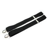 elvesmall Mens Womens Fashion 4 Clips Black No Cross Strap Suspenders