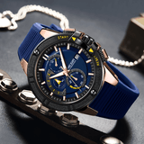 trendha MEGIR 2095 Fashion Men Watch Chronograph Waterproof Luminous Display Sport Quartz Watch