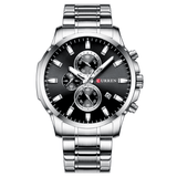 trendha CURREN 8348 Full Steel Watch Band Quartz Watch Luminous Display Business Men Watch